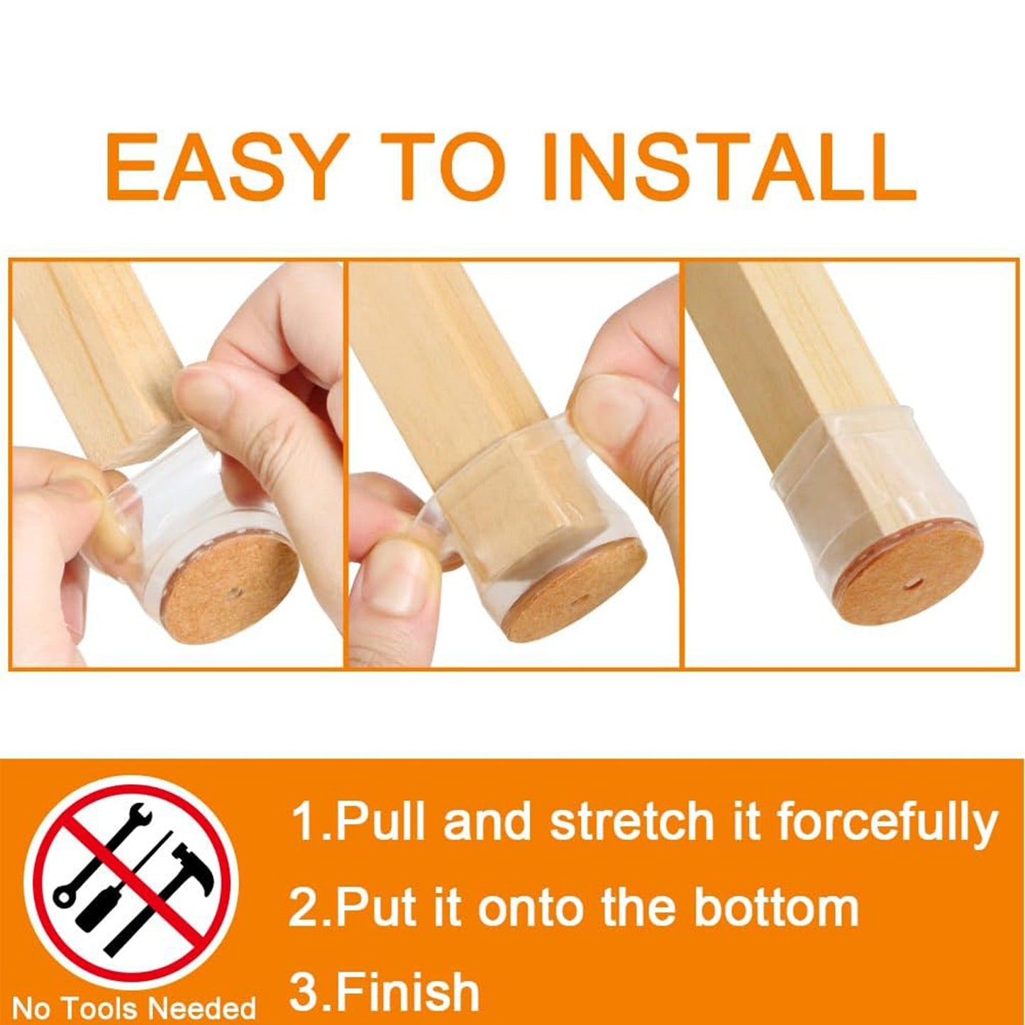 15 Pcs/set Chair Leg Floor Protectors for Hardwood Floors Silicone Covers