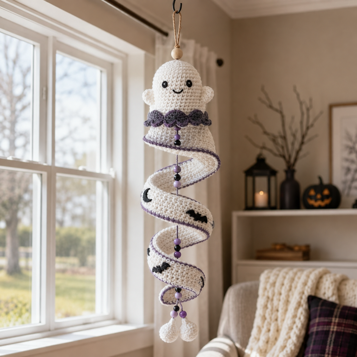 βοΈ Crochet Snowman Spiral Ornament DIY Kit | Complete Beginner-Friendly Set with Soft Yarn, Crochet Hook, Festive Beads, Snowflakes & Step-by-Step Guide π§Άπβ¨