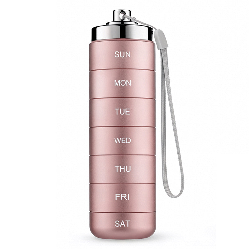 7-Day Waterproof Portable Aluminum Pill Organizer