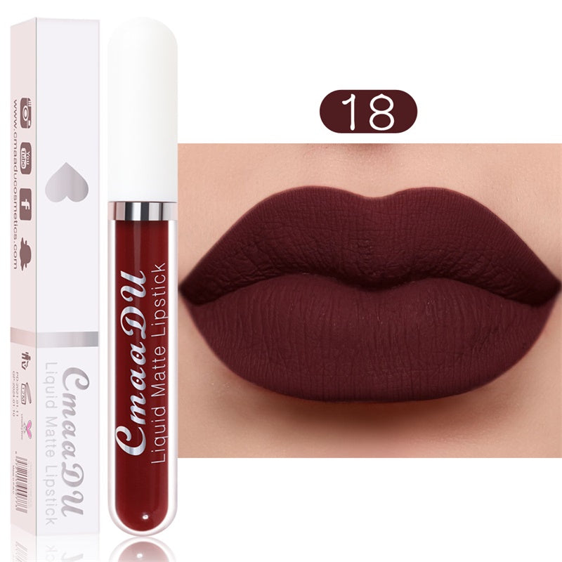 The AuraVelvet Liquid Lipstick Set — 18 Colors of Waterproof Matte Perfection + 50% OFF
