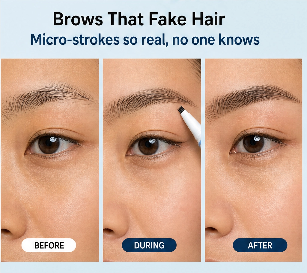 Maviglow – 2-in-1 Waterproof Microblading Brow Pen with Tint Brush + Buy 1 Get 1 FREE