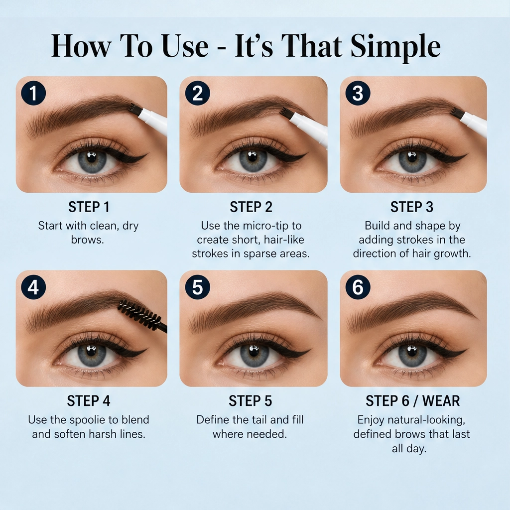 Maviglow – 2-in-1 Waterproof Microblading Brow Pen with Tint Brush + Buy 1 Get 1 FREE