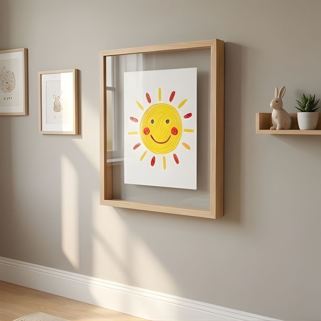 Maviglow™ – Display & Store Kids' Art, Book-Opening Frame, Holds 150+ Pages 