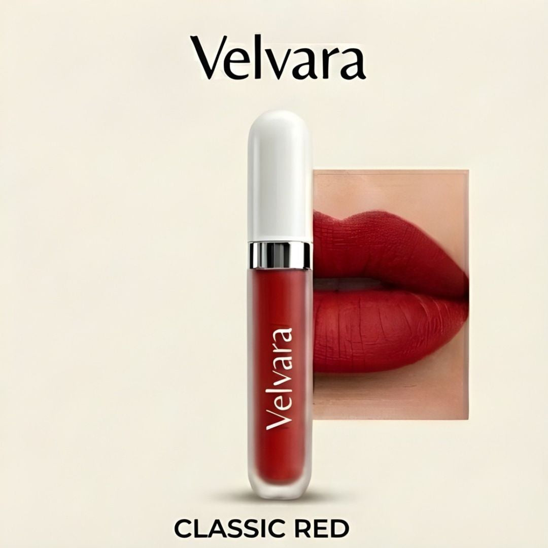 Velvara™ – Matte Liquid Lipstick Set, 10 Shades, Waterproof & Vitamin E + 50% OFF