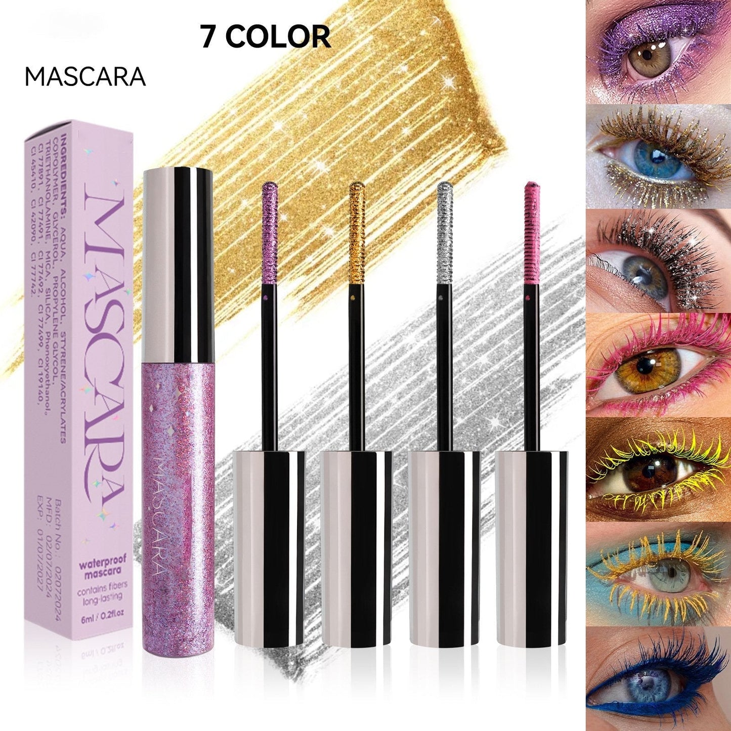 The AuraSpark Colorful Glitter Mascara — Long-Lasting Brilliance + 50% OFF