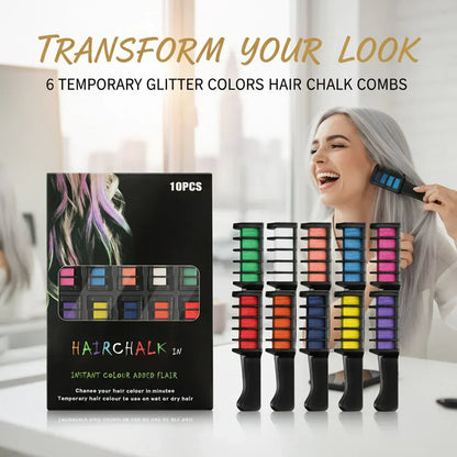 🌈Holiday Season Final Rush - 50% OFF✨Temporary Hair Dye Chalk Comb- Cruelty Free