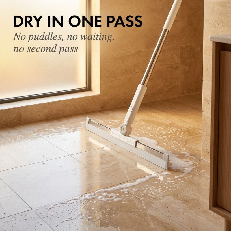 Pivora™ – 180° Pivot Head Telescoping Floor & Window Squeegee Broom + 50% OFF