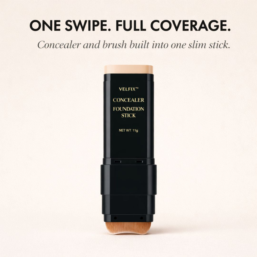 Maviglow™ – Dual-Ended Concealer & Foundation Stick with Built-In Brush 
