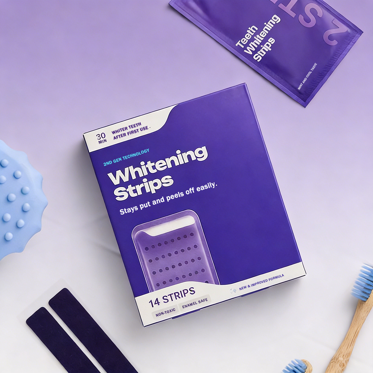 Purple Teeth Whitening Strips