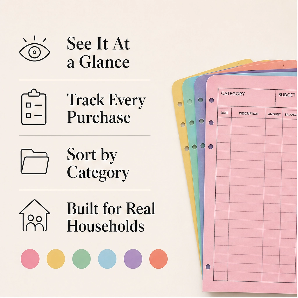 Keepwell – A6 Budget Binder with 12 Writable Cash Envelopes + 50% OFF