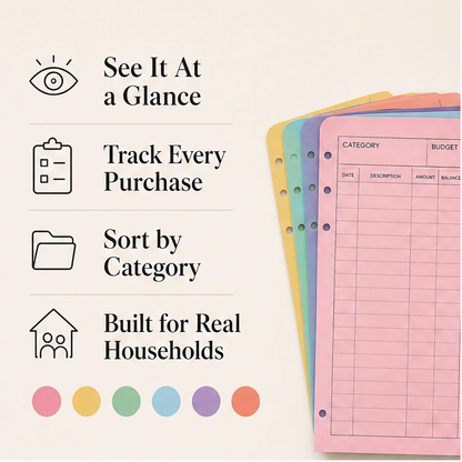 Keepwell – A6 Budget Binder with 12 Writable Cash Envelopes + 50% OFF