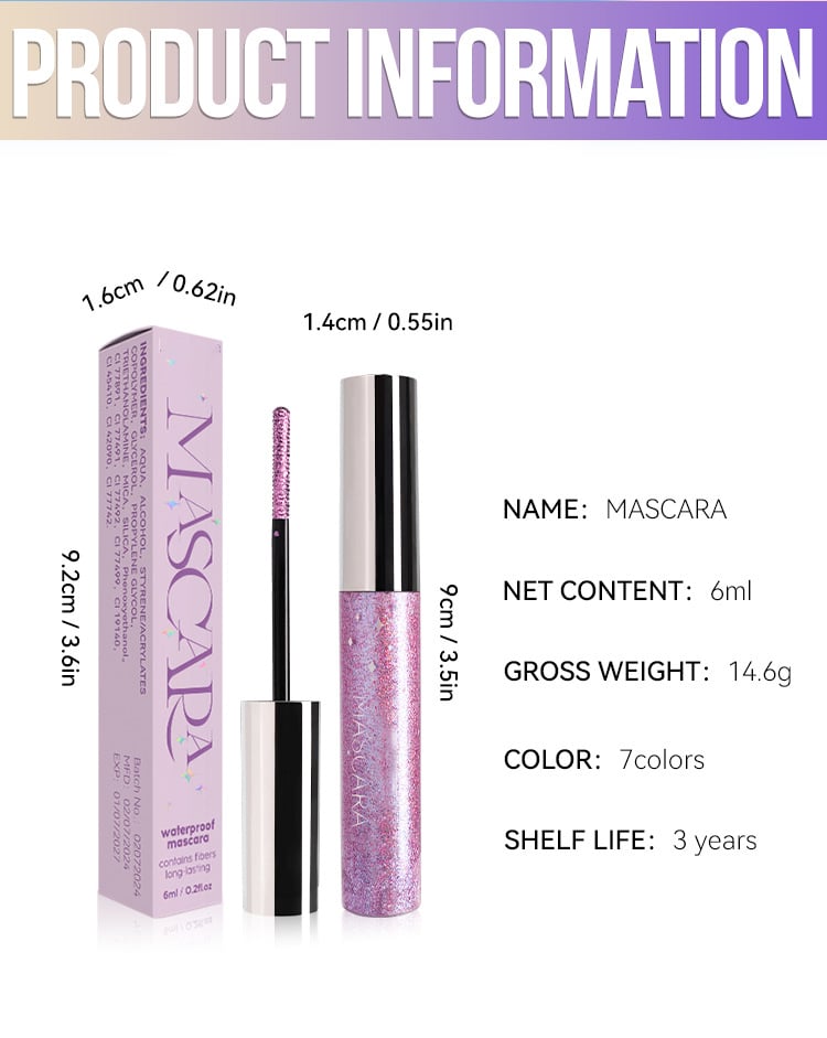 The AuraSpark Colorful Glitter Mascara — Long-Lasting Brilliance + 50% OFF