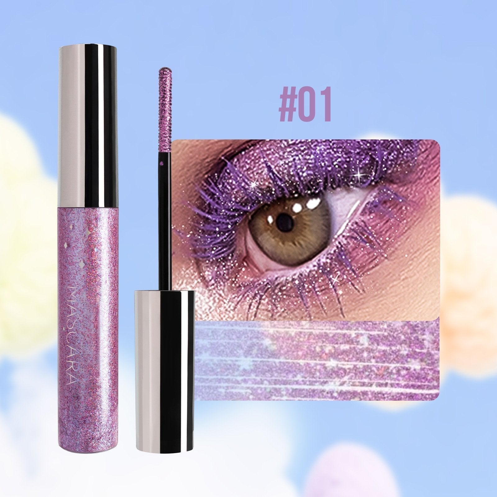 The AuraSpark Colorful Glitter Mascara — Long-Lasting Brilliance + 50% OFF