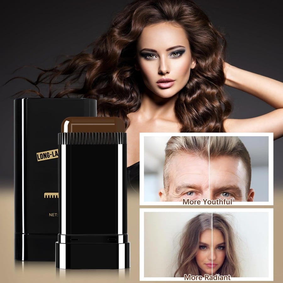 3-color portable hair dye stick with comb