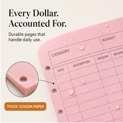 Keepwell – A6 Budget Binder with 12 Writable Cash Envelopes + 50% OFF