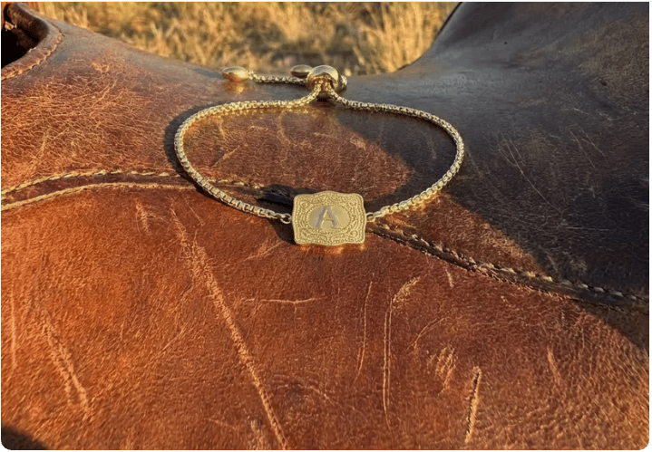Maviglow™ – Personalized Western Initial Bracelet with Adjustable Bolo Chain 