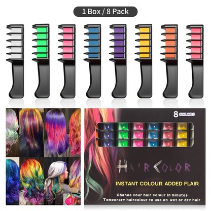 🌈Holiday Season Final Rush - 50% OFF✨Temporary Hair Dye Chalk Comb- Cruelty Free