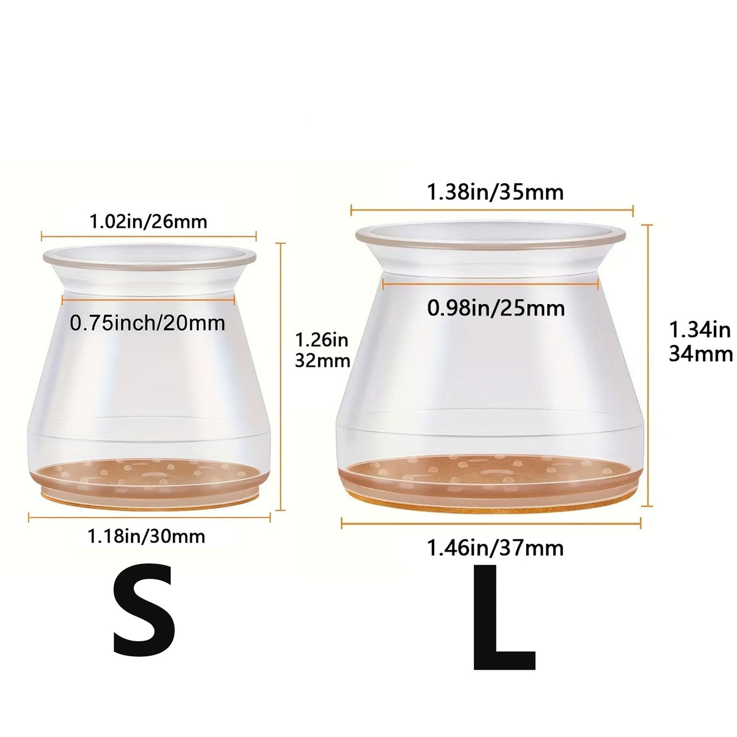 15 Pcs/set Chair Leg Floor Protectors for Hardwood Floors Silicone Covers