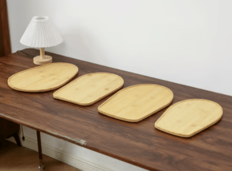 Handmade Bamboo Mixer Mobile Tray, Waterproof, Anti-Slip & Corrosion-Resistant