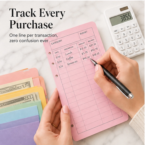 Keepwell – A6 Budget Binder with 12 Writable Cash Envelopes + 50% OFF