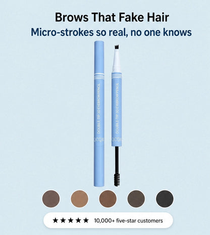 Maviglow – 2-in-1 Waterproof Microblading Brow Pen with Tint Brush + Buy 1 Get 1 FREE