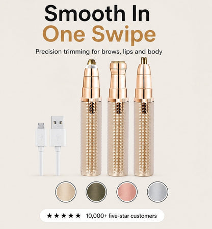 Maviglow – 3-in-1 Painless Precision Trimmer for Brows, Face & Body + 50% OFF
