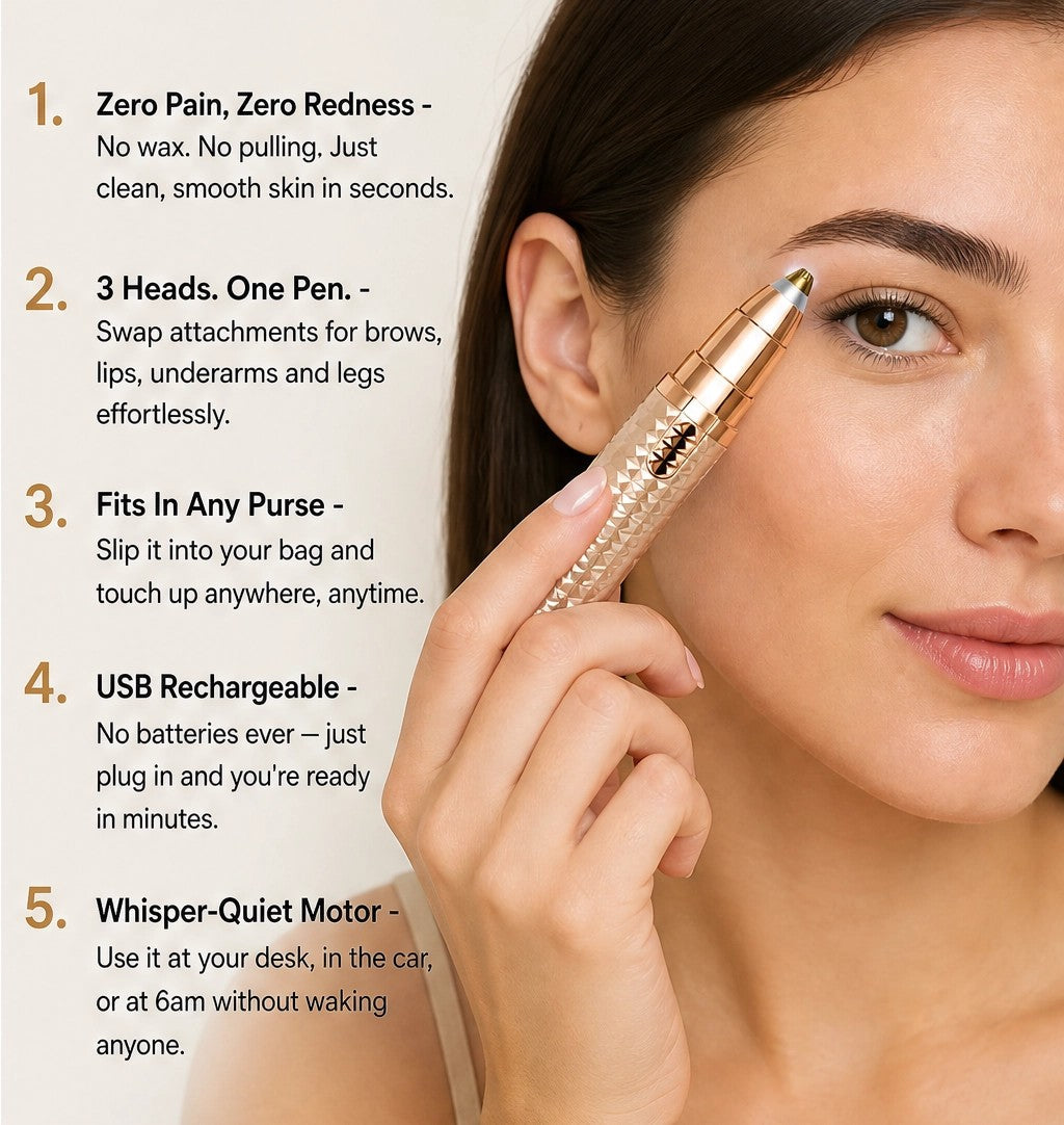 Maviglow – 3-in-1 Painless Precision Trimmer for Brows, Face & Body + 50% OFF