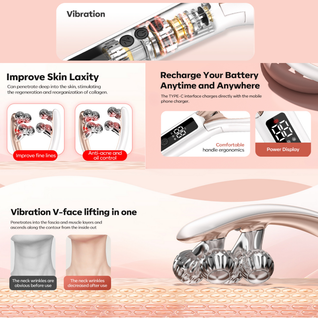 ✨Wireless Facial Massager – Portable Rechargeable Skin Lifting & Puffiness Reducer