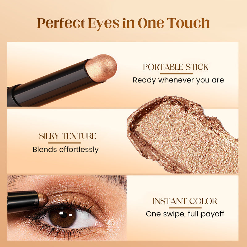 🎄50K+ SOLD! 🎁✨8 Colors Glitter Eyeshadow Stick Waterproof & Long-Wearing & Multi-Use