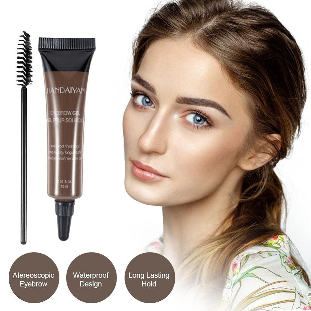 Long-lasting Waterproof Smudge-proof Liquid Eyebrow Gel/Tint(With Free Brush)