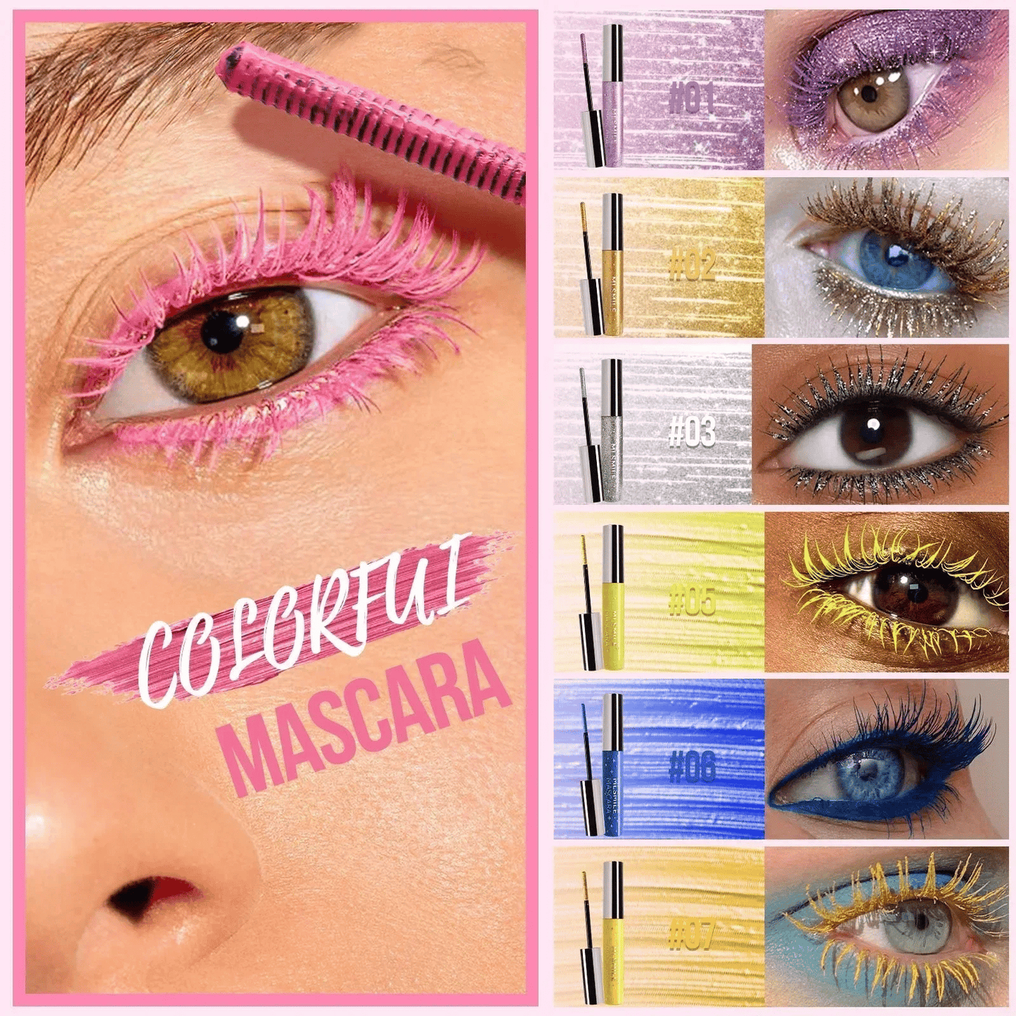 The AuraSpark Colorful Glitter Mascara — Long-Lasting Brilliance + 50% OFF