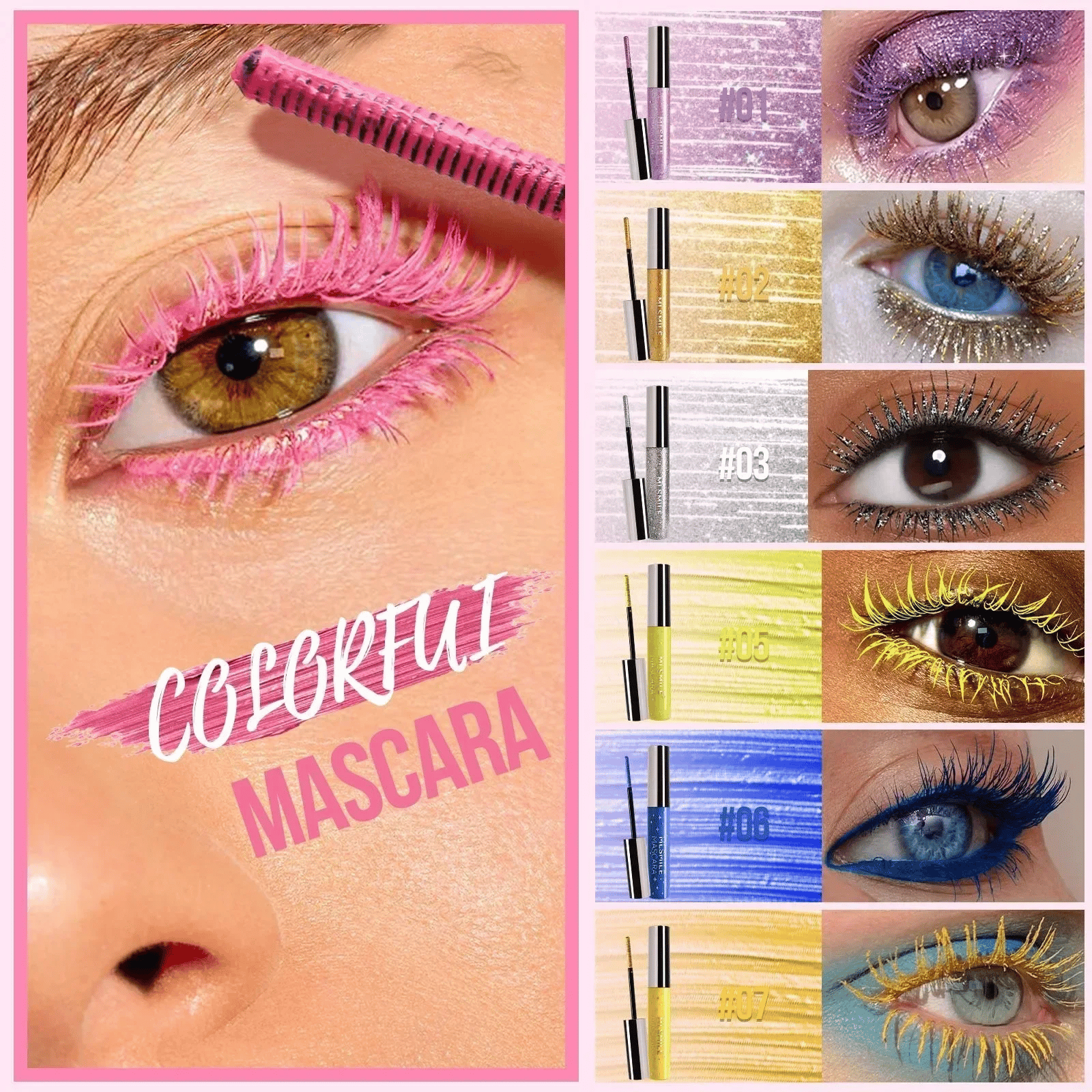 The AuraSpark Colorful Glitter Mascara — Long-Lasting Brilliance + 50% OFF