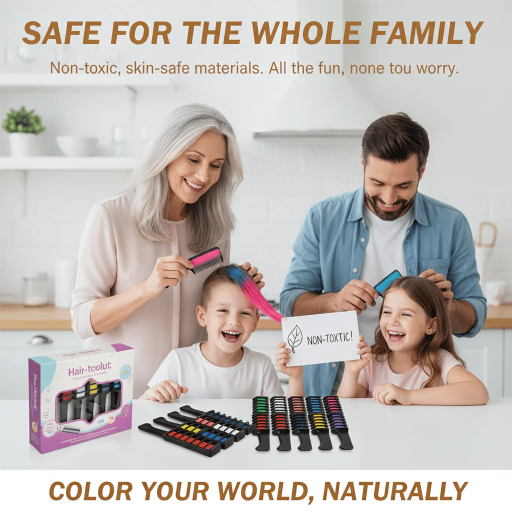 🌈Holiday Season Final Rush - 50% OFF✨Temporary Hair Dye Chalk Comb- Cruelty Free
