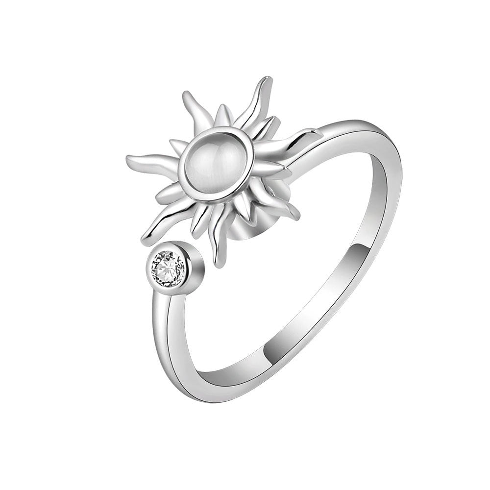 Adjustable Anxiety Sun Ring l Gold