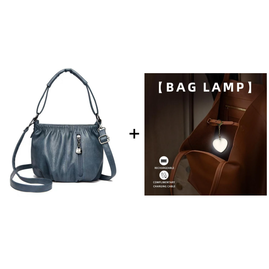 👜50% OFF NOW🎀Casual Pleated Bucket Leather Handbag – Soft Leather, Versatile Style & Adjustable Shoulder Strap✨