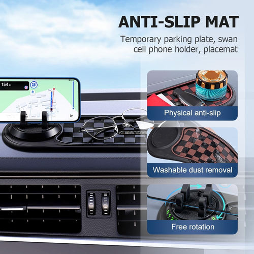 Multifunctional Vehicle-Mounted Anti-Slip Mat, Slip Mat Auto Universal Phone Holder