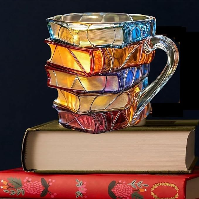 BookishBloom - Hand Painted Mug for Book Lovers