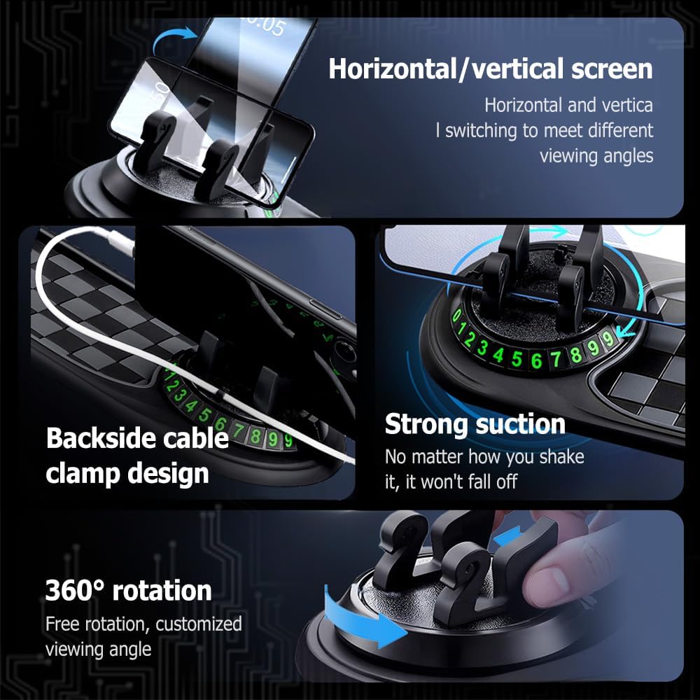 Multifunctional Vehicle-Mounted Anti-Slip Mat, Slip Mat Auto Universal Phone Holder