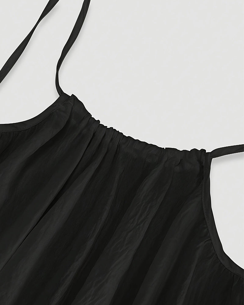 Women's Solid Color Backless Cami Dress