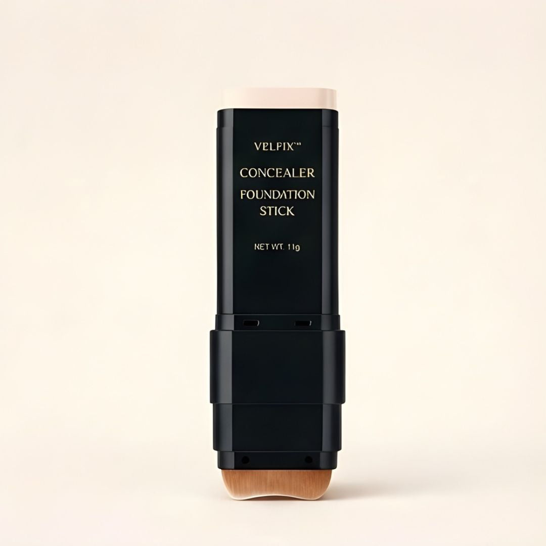 Maviglow™ – Dual-Ended Concealer & Foundation Stick with Built-In Brush 