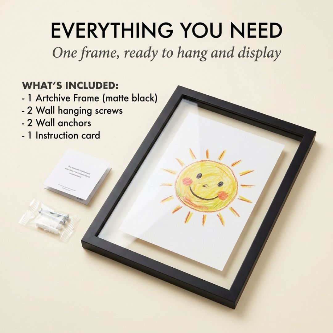 Maviglow™ – Display & Store Kids' Art, Book-Opening Frame, Holds 150+ Pages 
