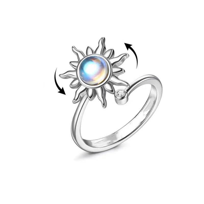 Adjustable Anxiety Sun Ring l Gold