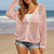 Women's Crochet Lightweight Cardigan Zip Up