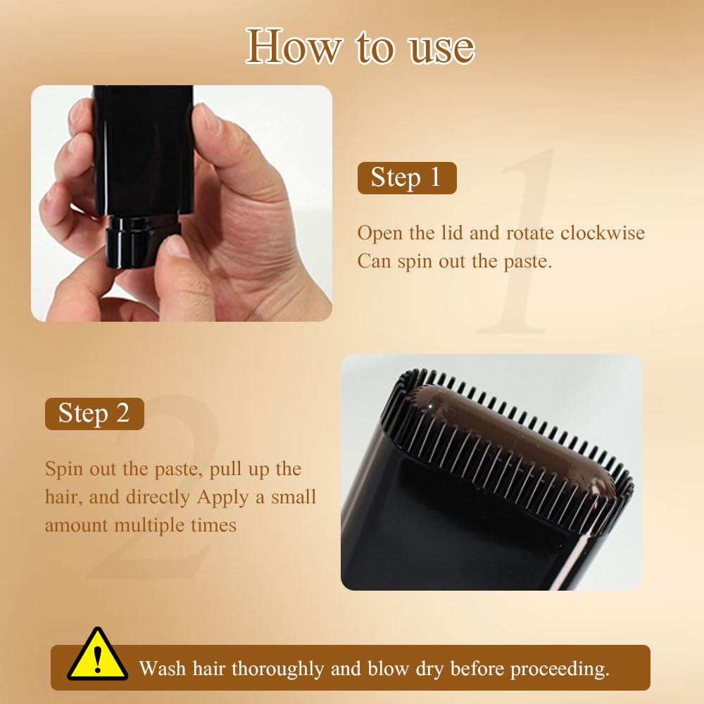 3-color portable hair dye stick with comb