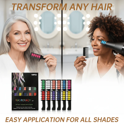 🌈Holiday Season Final Rush - 50% OFF✨Temporary Hair Dye Chalk Comb- Cruelty Free