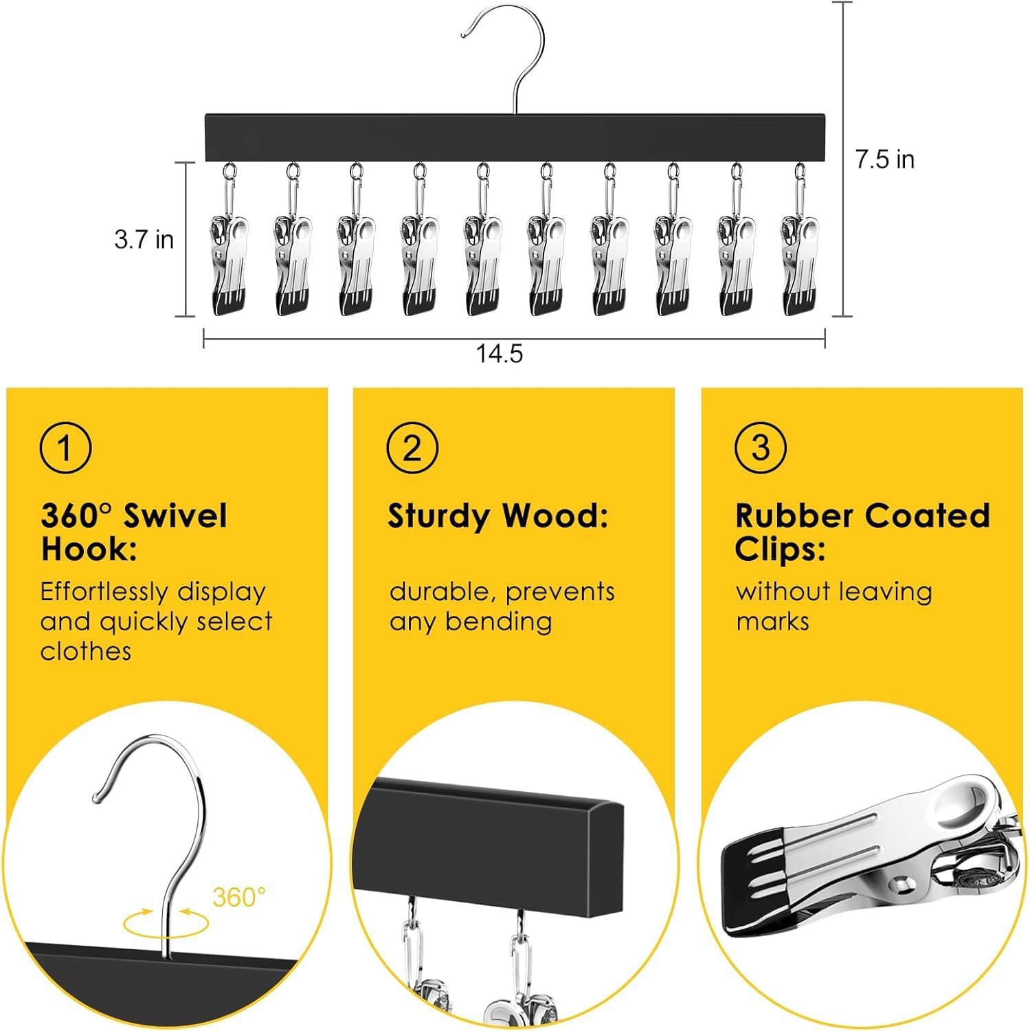 10-Clip Leggings Organizer Hanger