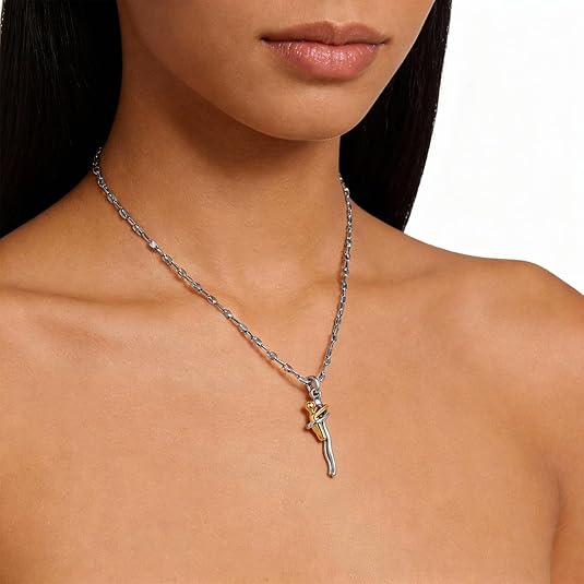 Maviglow™ – 925 Sterling Silver Mother & Child Embrace Pendant Necklace 