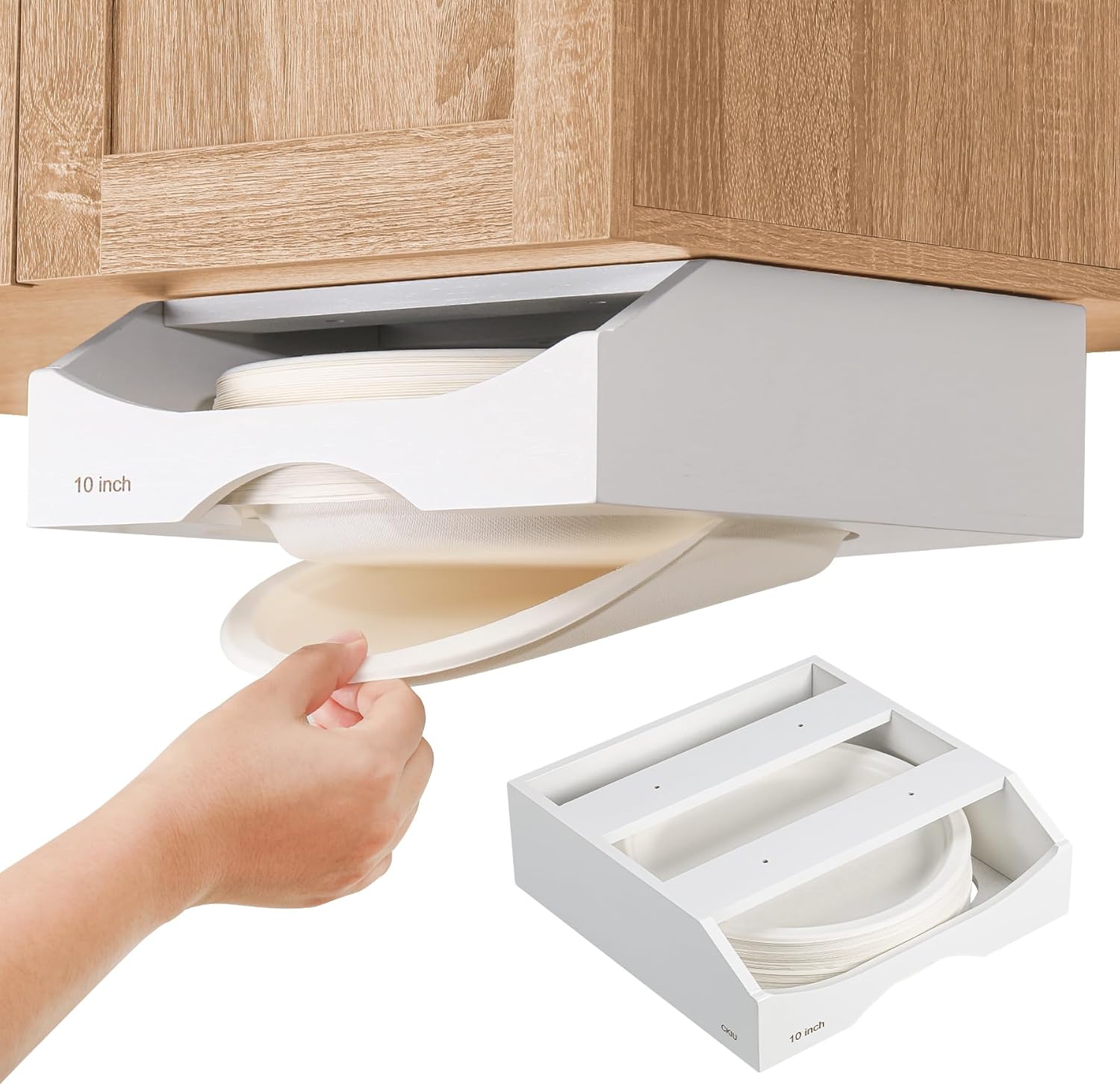 10-inch Paper Plate Dispenser Under Cabinet