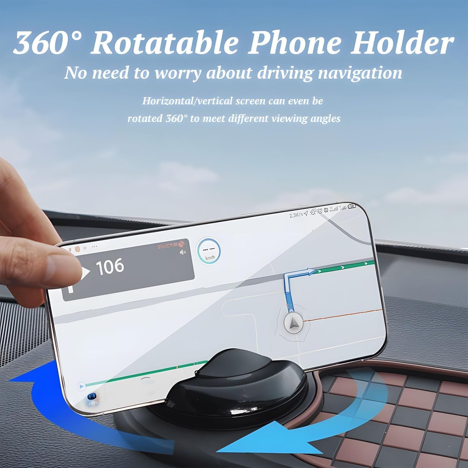Multifunctional Vehicle-Mounted Anti-Slip Mat, Slip Mat Auto Universal Phone Holder