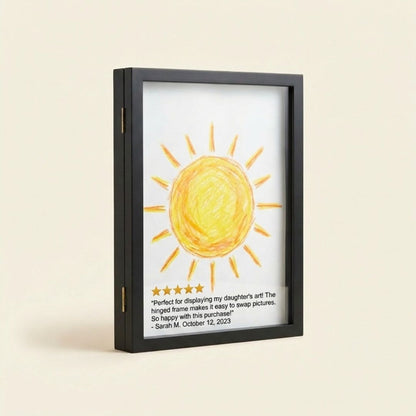 Maviglow™ – Display & Store Kids' Art, Book-Opening Frame, Holds 150+ Pages 
